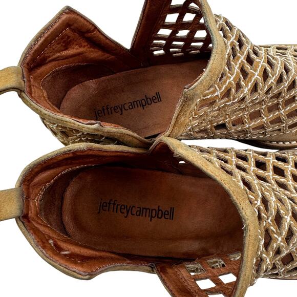 Jeffrey Campbell Taggart Laser Cut Lattice Leather Booties Women's Size 6.5 - Picture 9 of 12